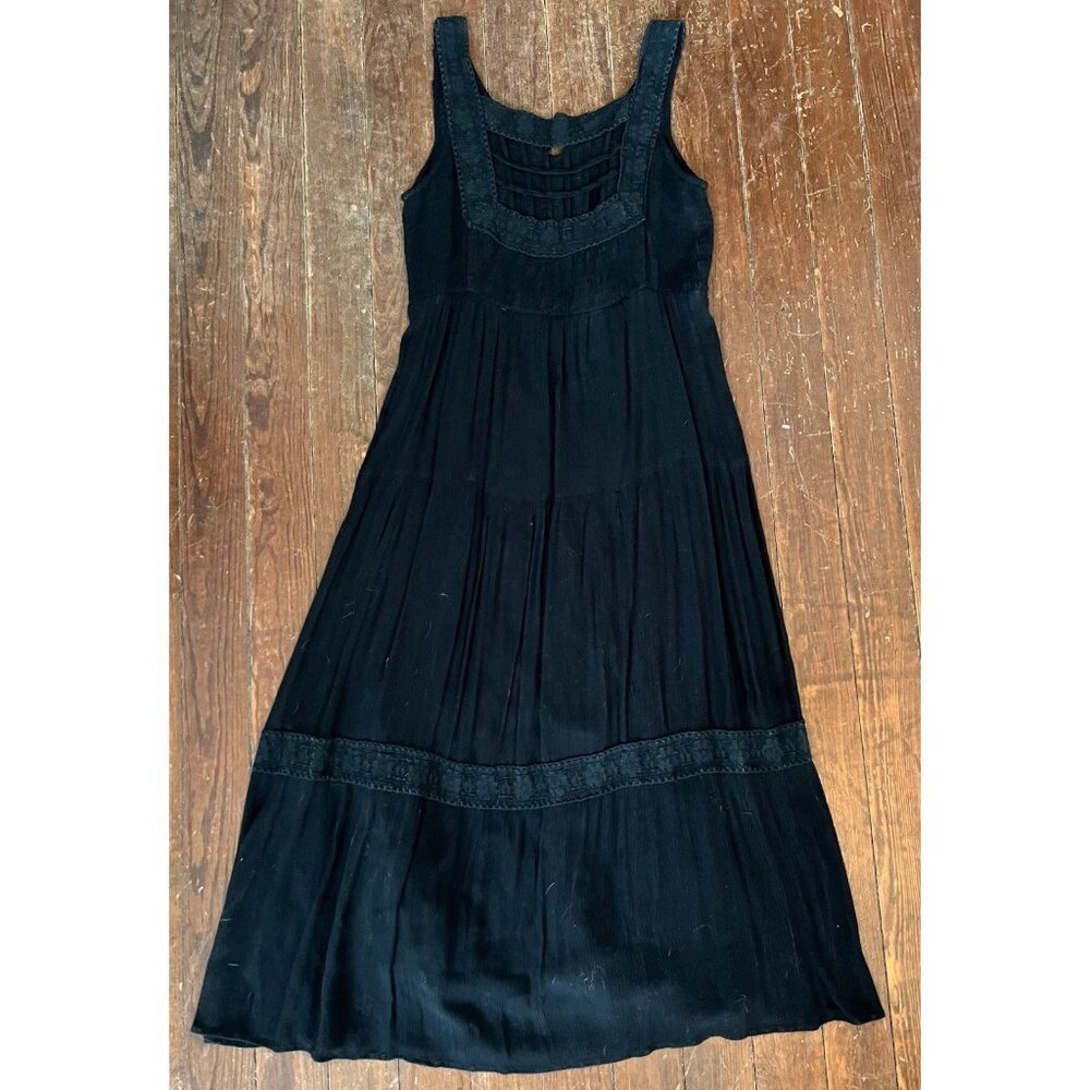 Studio West Apparel Maxi Dress Summer Boho Vacation Breezy Black Large - Picture 4 of 10